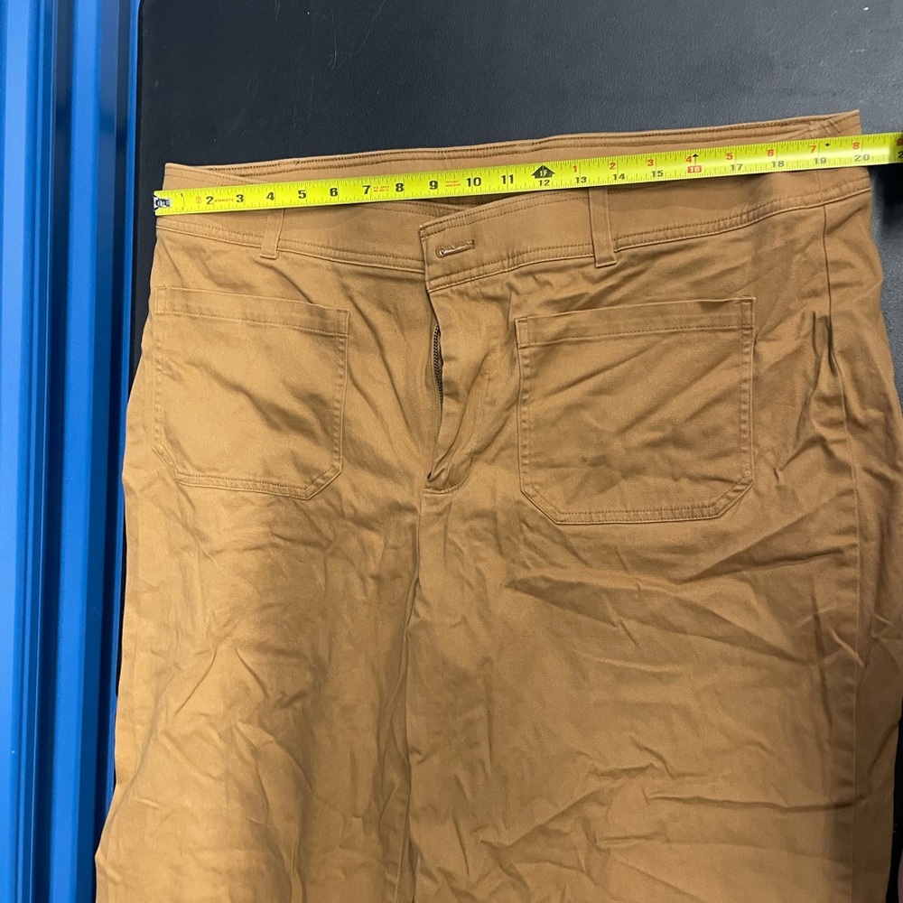 Ava & Viv Women’s Wide Leg Crop Pants Camel/Tan Size 18 - Picture 3 of 6
